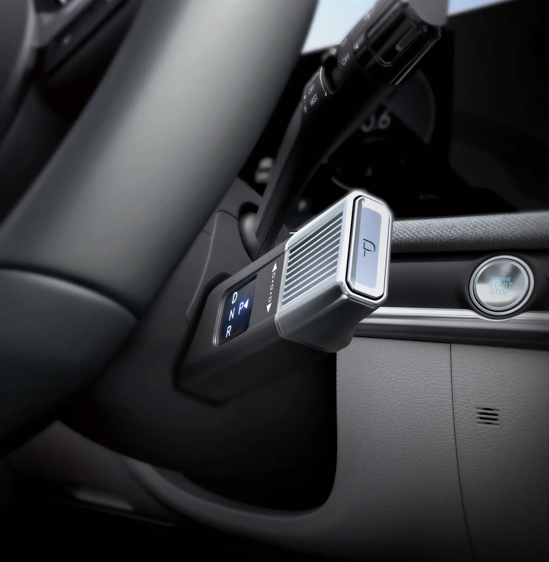 ذراع تبديل إلكتروني على المقود